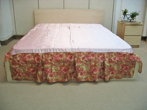DaDa Bedding Sunrise Hibiscus Floral Dust Ruffle Pleated Satiny Pink by Homemaintenancesupplies2
