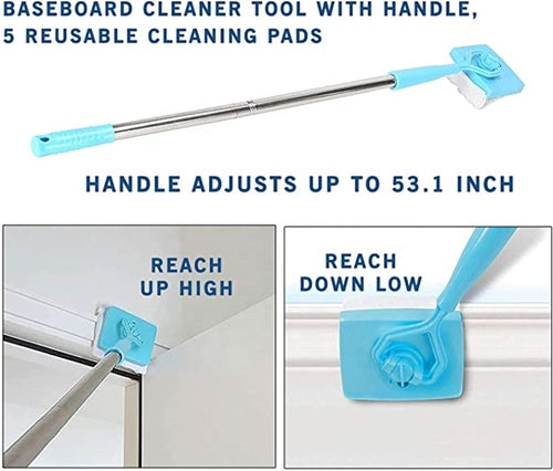 Baseboard Buddy Retractable Household Universal Cleaning Brush Mop by Homemaintenancesupplies2