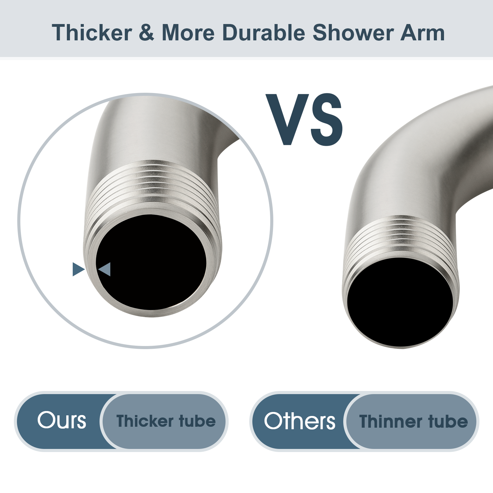 10 Inch Solid Brass Shower Head Extension Arm, Wall Mounted Shower Pipe Arm by brightshowers