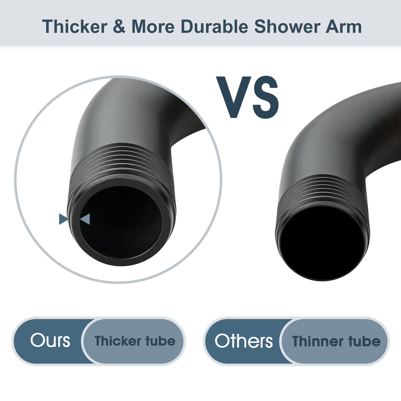 10 Inch Solid Brass Shower Head Extension Arm, Wall Mounted Shower Pipe Arm by brightshowers