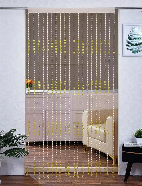 Pvc Fancy Sparkling Striped Heart Beads String Full Door Curtain For by Homemaintenancesupplies2