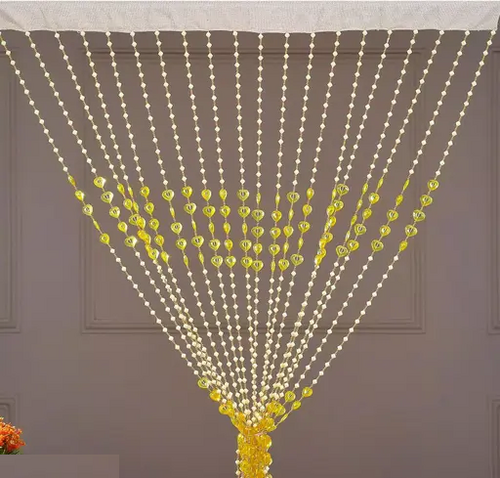 Pvc Fancy Sparkling Striped Heart Beads String Full Door Curtain For by Homemaintenancesupplies2