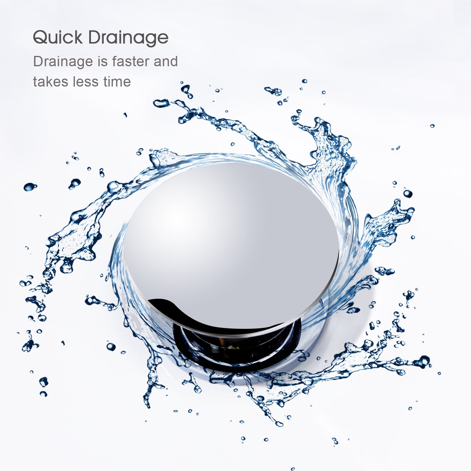 Bathroom Sink Drain with Overflow Pop-Up Drain Stopper for Vessel Sink Lavatory by brightshowers