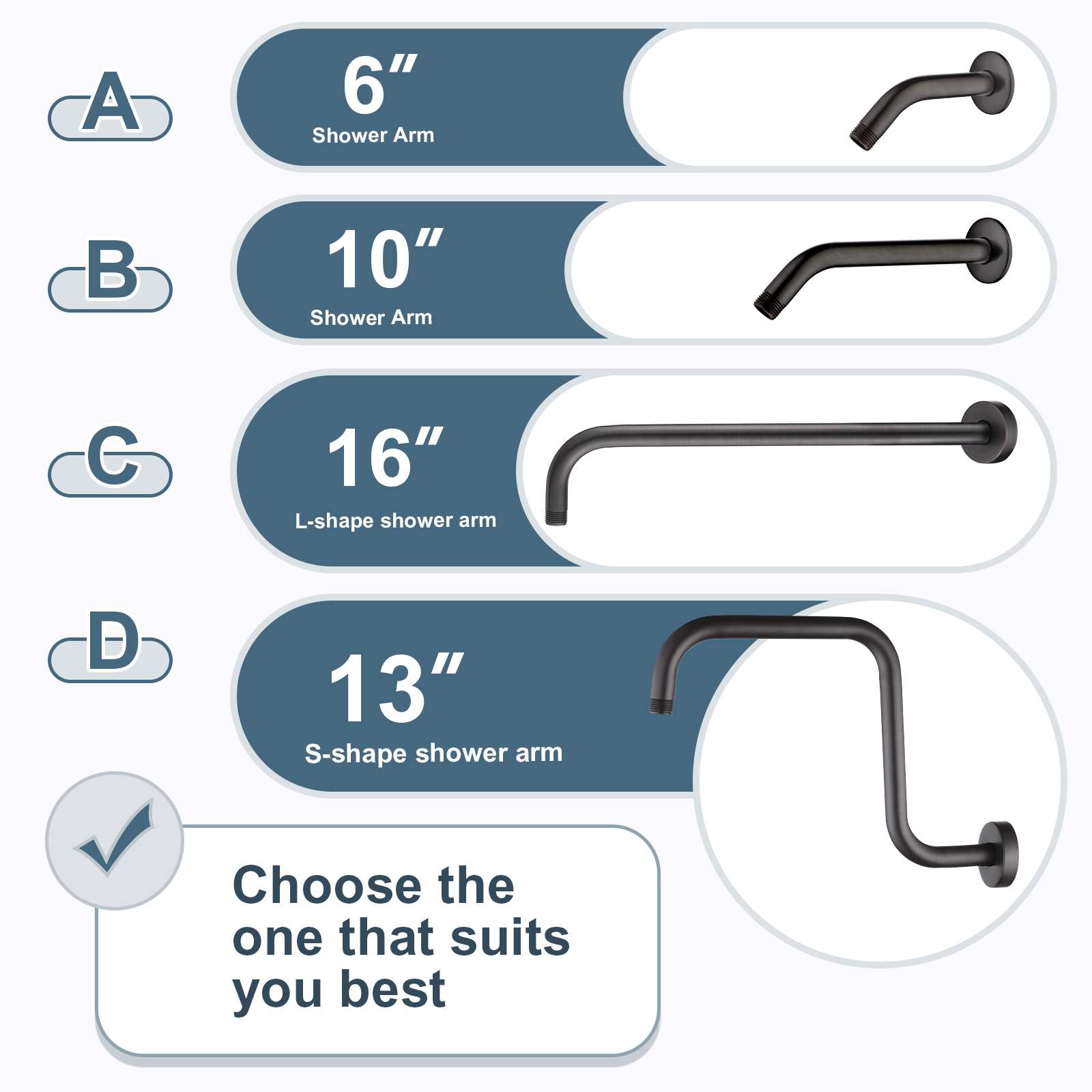 10 Inch Solid Brass Shower Head Extension Arm, Wall Mounted Shower Pipe Arm by brightshowers