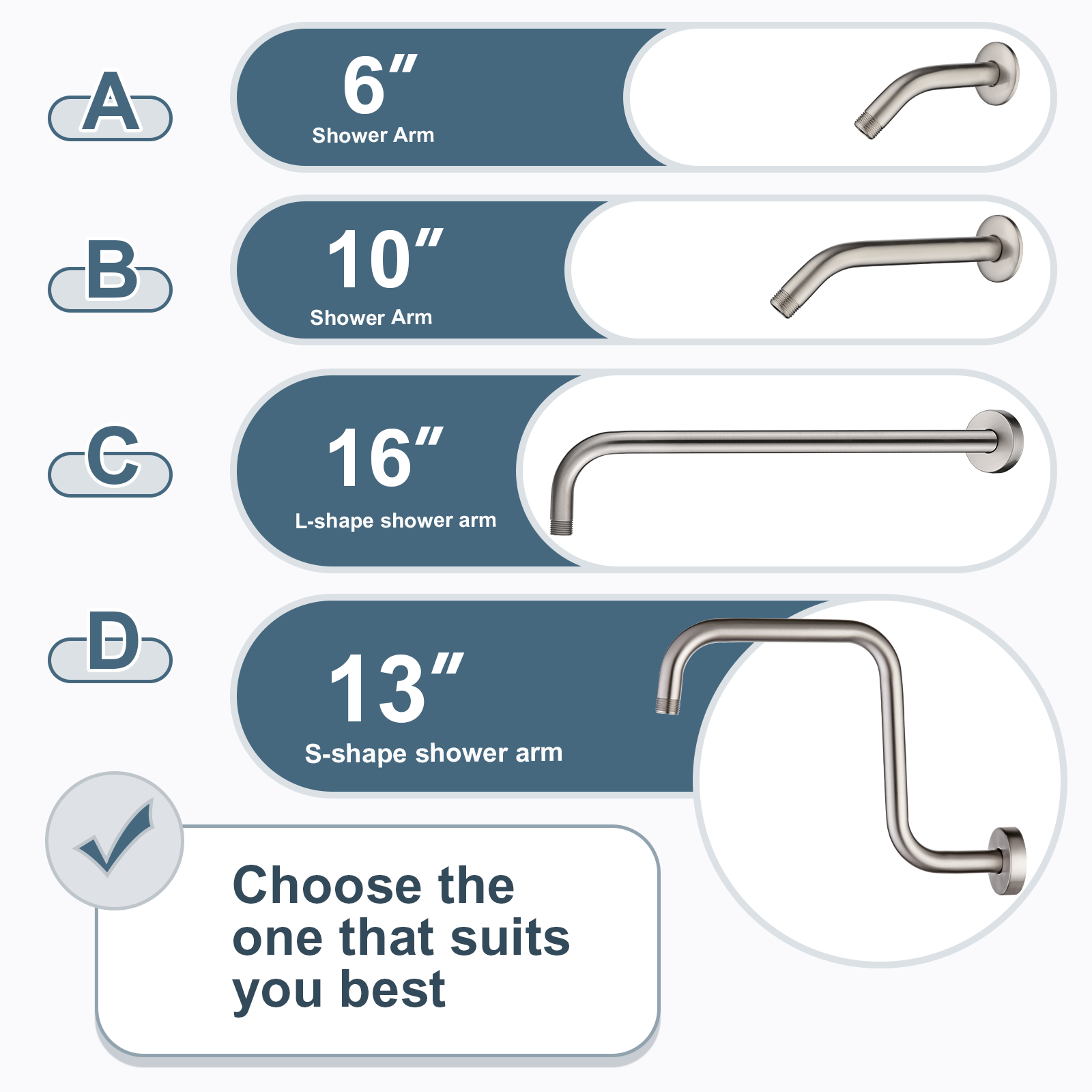 10 Inch Solid Brass Shower Head Extension Arm, Wall Mounted Shower Pipe Arm by brightshowers
