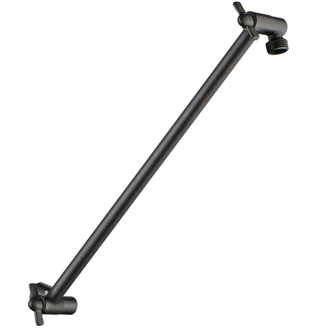 10 Inch Brass Shower Head Extension Arm, Height & Angle Adjustable by brightshowers