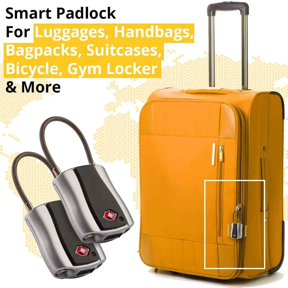 Dolphin Padlock by Dolphin Tracker I key less I Separation I Rechargeable Battery