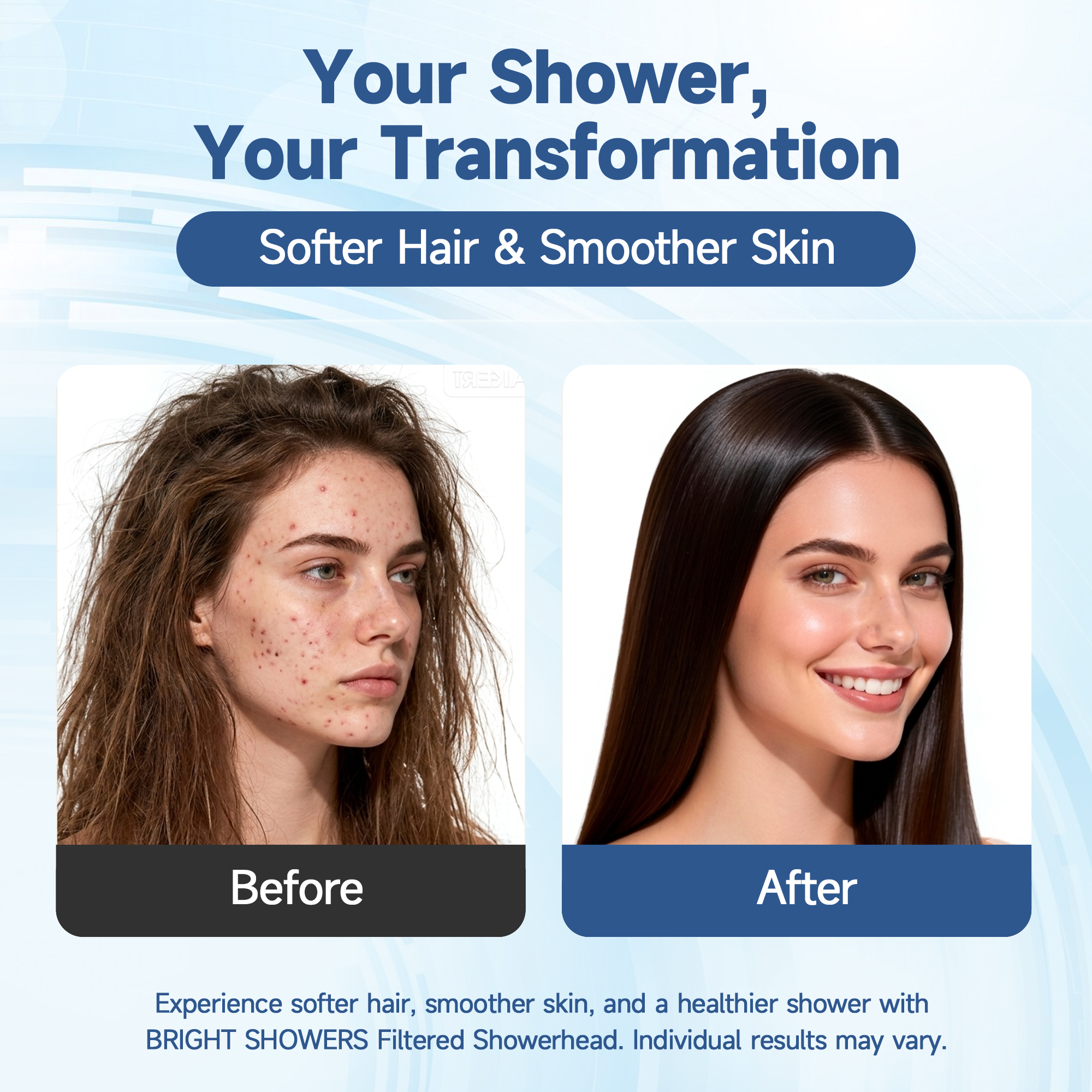 Filtered Shower Head with Handheld, High Pressure 9-Spray Showerhead with Hose and Bracket by brightshowers